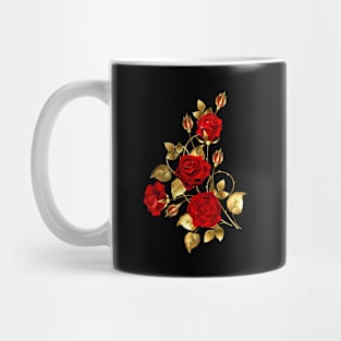 Symmetrical composition of red roses Mug